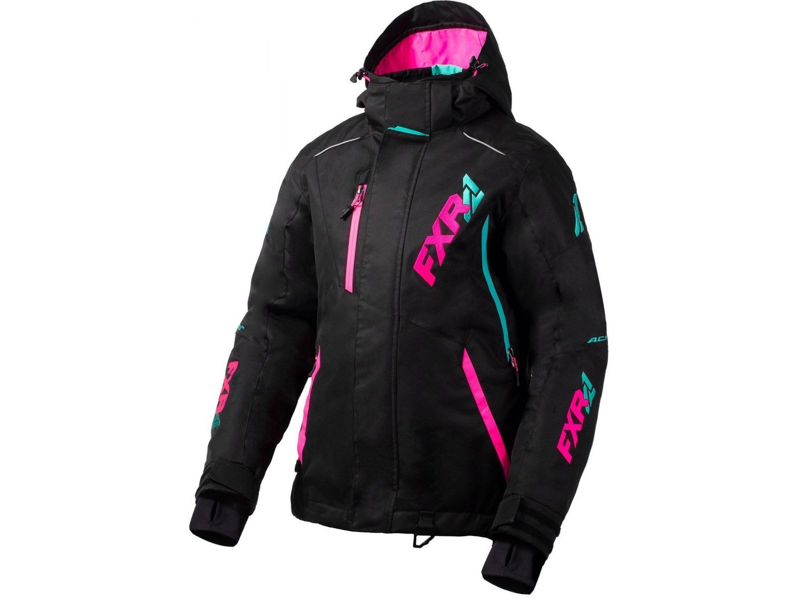 Снегоходная куртка женская FXR VERTICAL PRO LADY 20 Black/Elec Pink/Mint